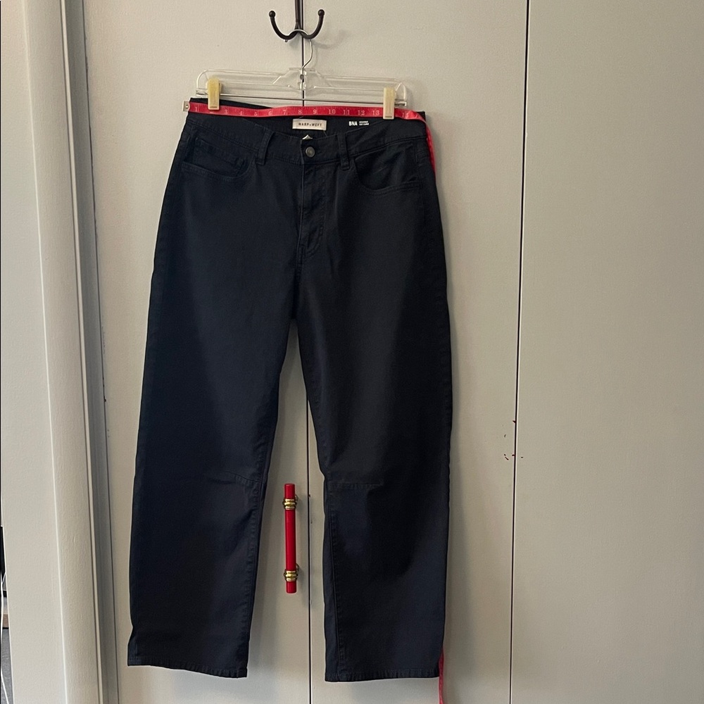Warp + Weft woman’s French Navy Blue twill cotton pants .